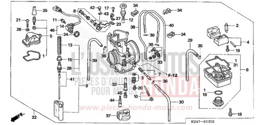 CARBURETOR (CR125R4-7) CR125R4 de 2004